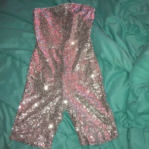 Tube Top Sequin Romper (NWT)